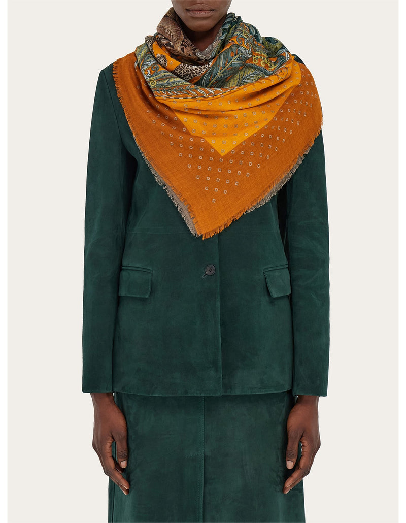 Salvatore Ferragamo Madras Print Cashmere Stole Glam Steals