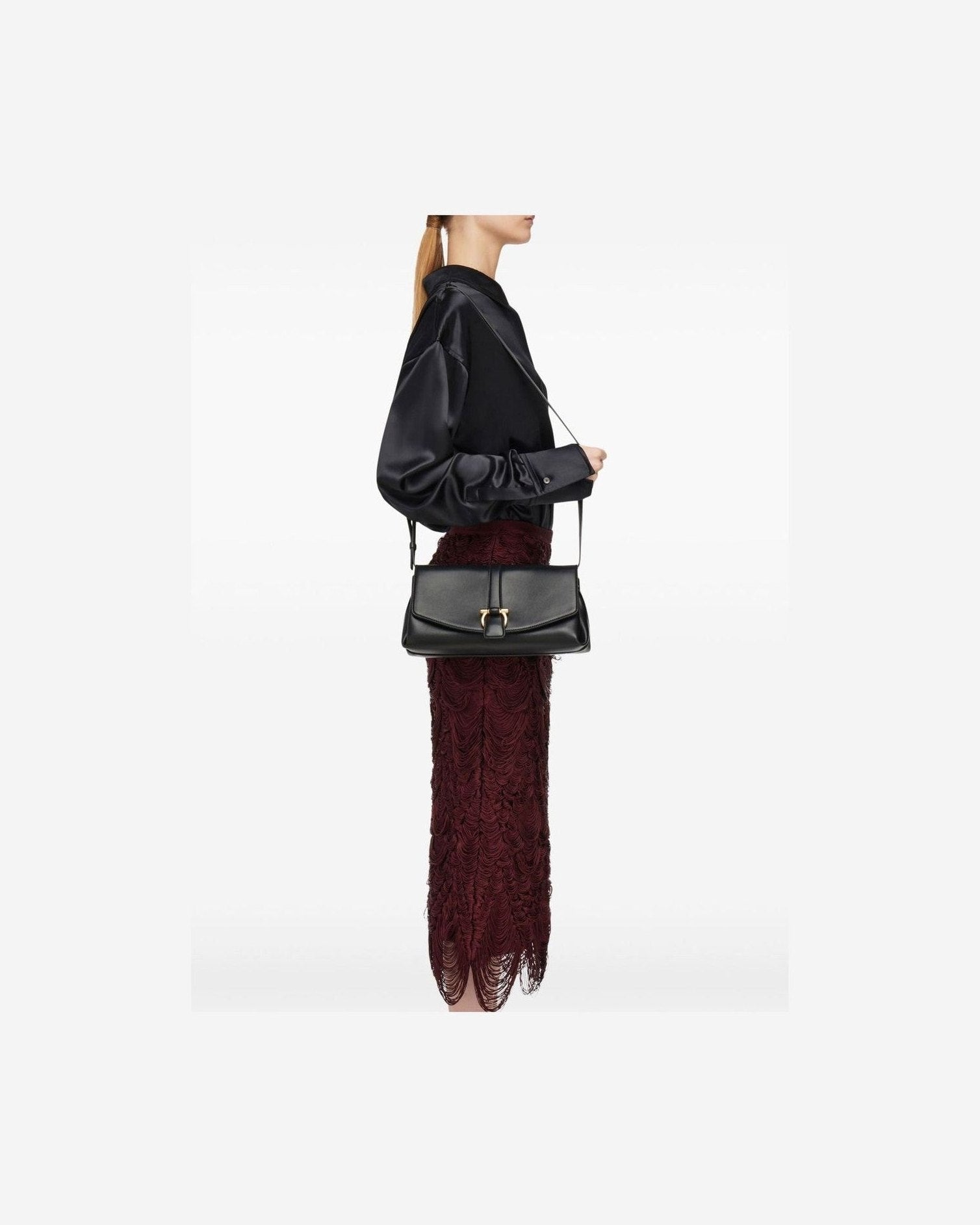 Salvatore Ferragamo Medium Front Flap Soulder Bag Glam Steals