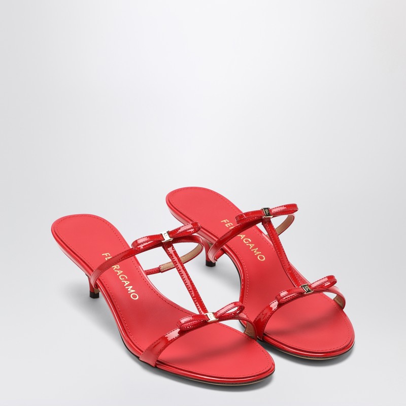 Salvatore Ferragamo Red Flame Mini Bow Sandals Glam Steals