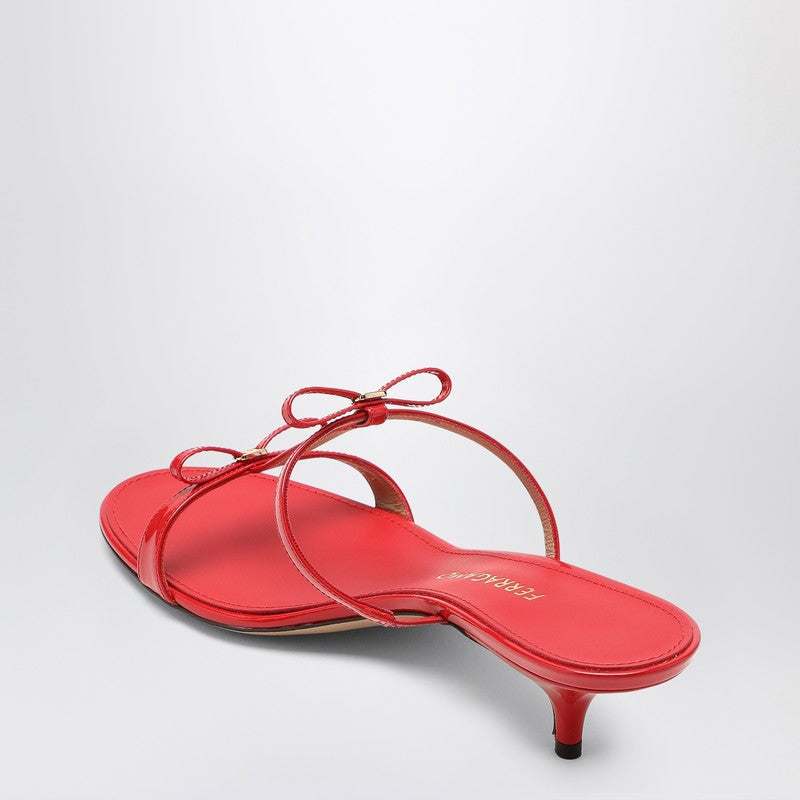 Salvatore Ferragamo Red Flame Mini Bow Sandals Glam Steals