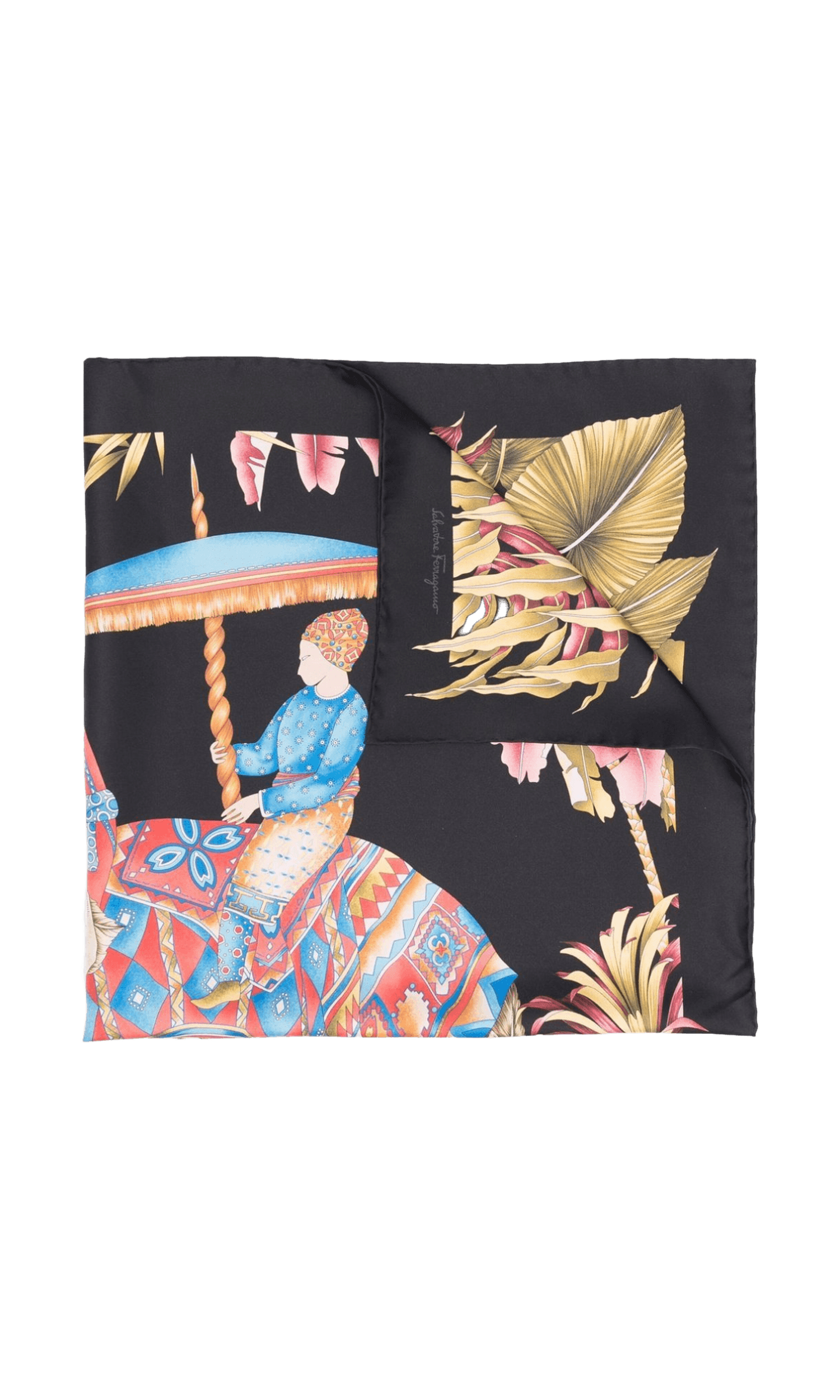 Salvatore Ferragamo Silk India Print Scarf Glam Steals