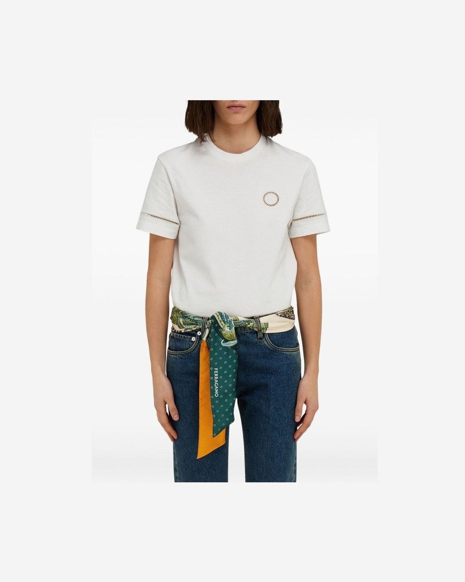 Salvatore Ferragamo Silk Madras Print Bandeau Glam Steals
