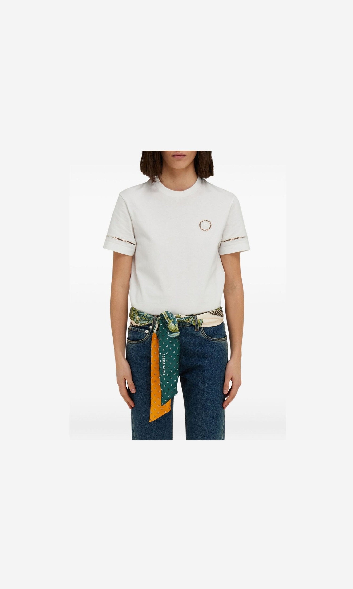 Salvatore Ferragamo Silk Madras Print Bandeau Glam Steals