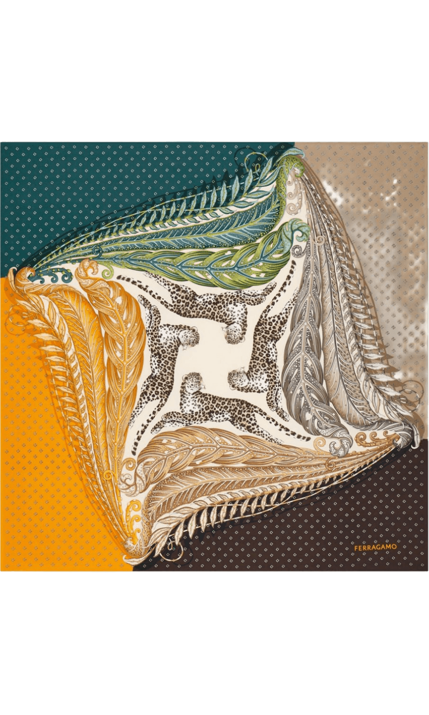 Salvatore Ferragamo Silk Madras Print Foulard Glam Steals