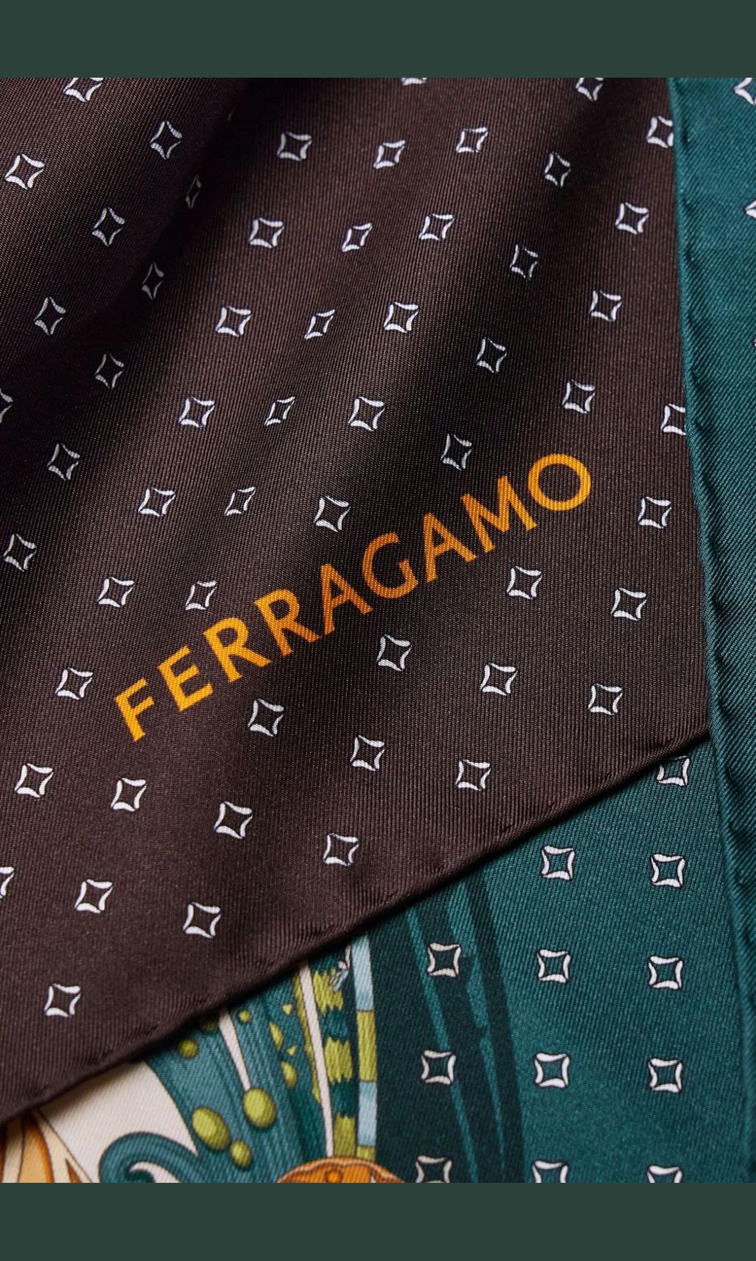 Salvatore Ferragamo Silk Madras Print Foulard Glam Steals