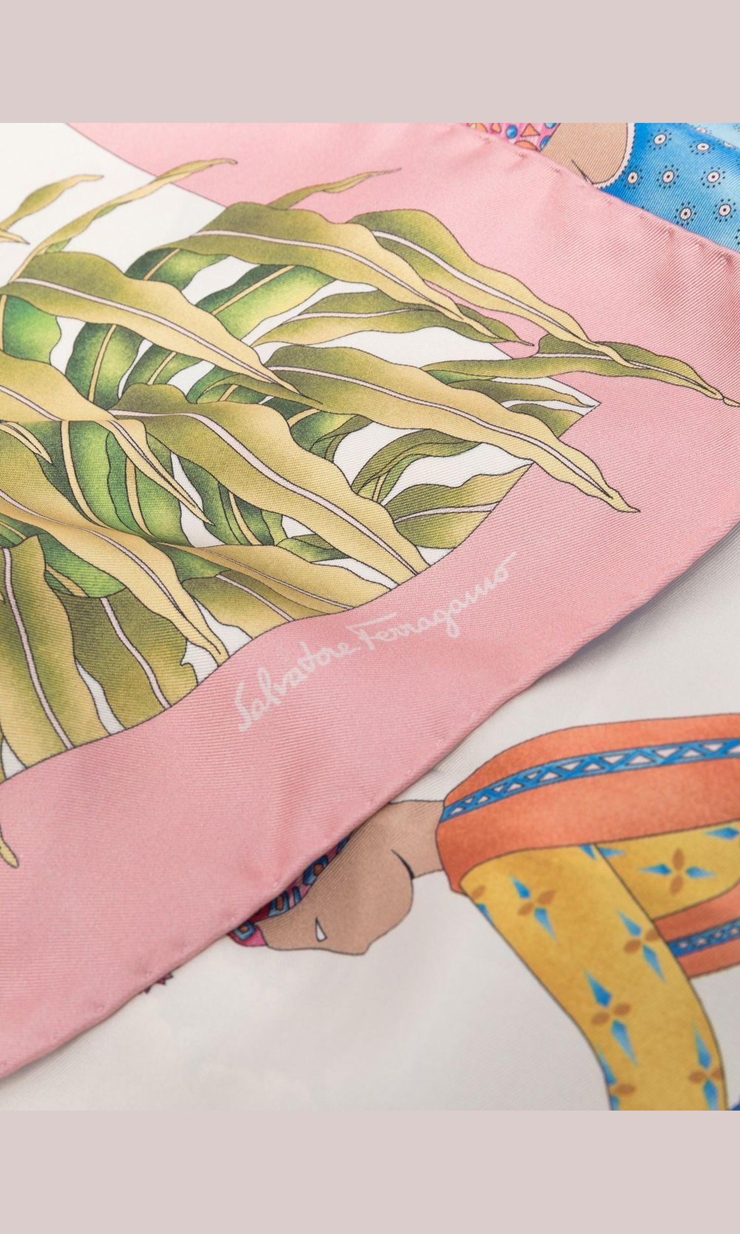 Salvatore Ferragamo Silk Printed Scarf Glam Steals