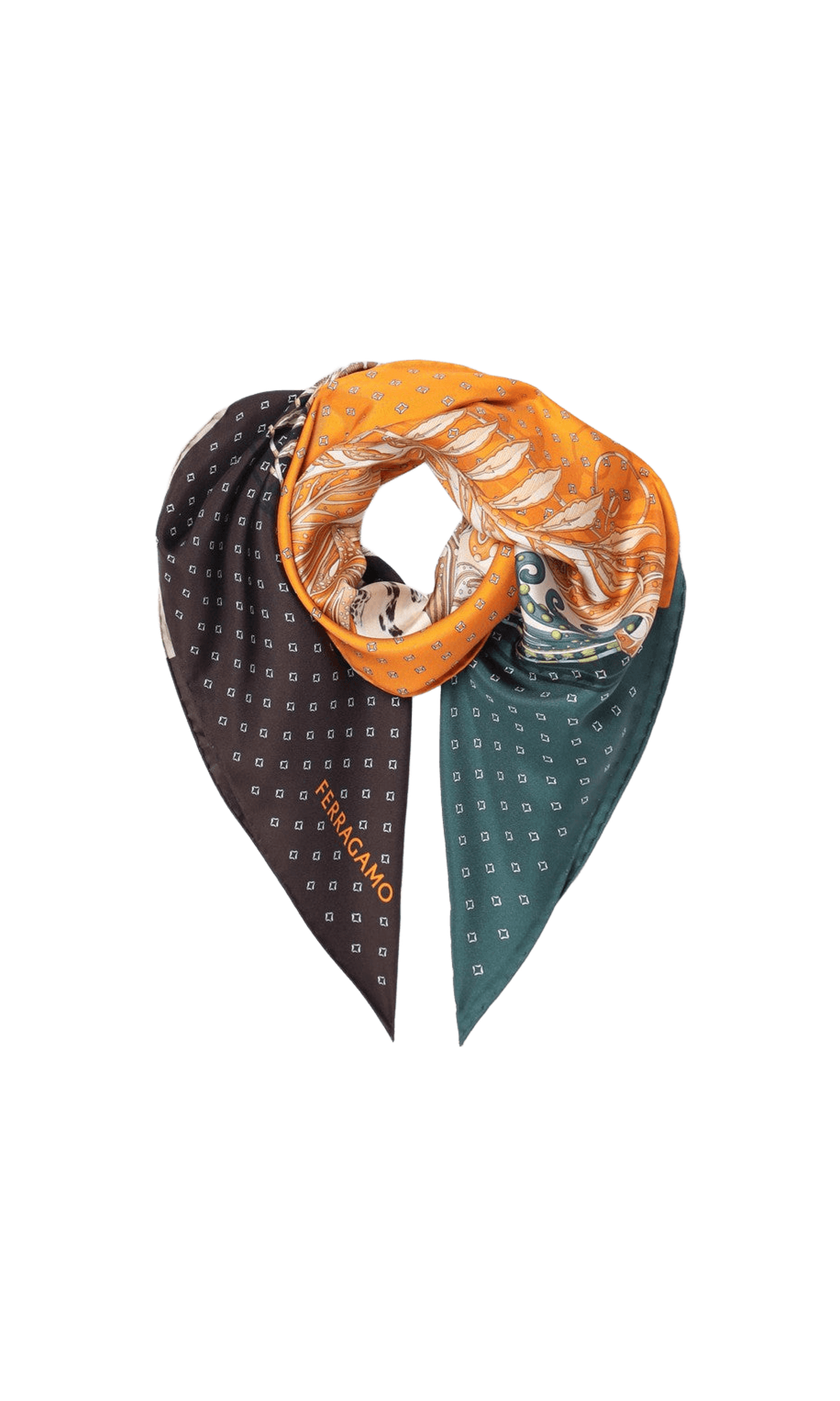 Salvatore Ferragamo Silk Scarf Madras Print Glam Steals