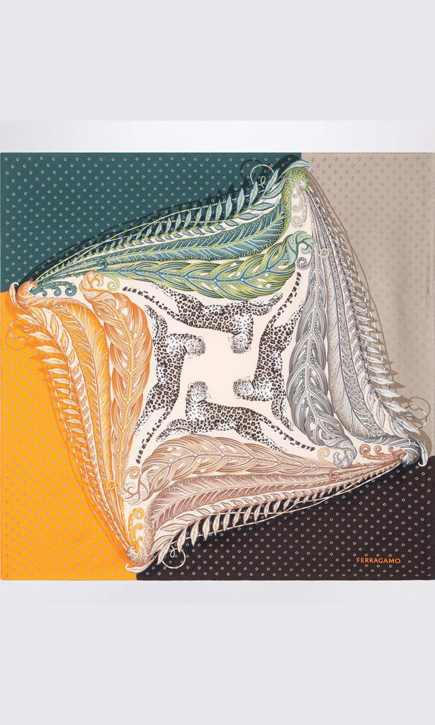 Salvatore Ferragamo Silk Scarf Madras Print Glam Steals