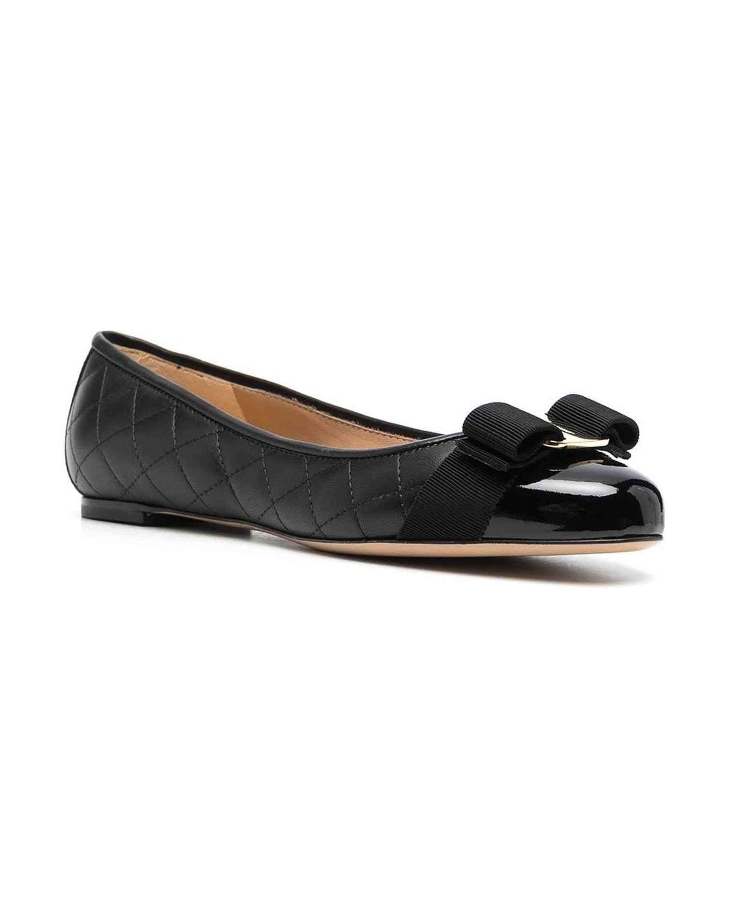 Salvatore Ferragamo Varina Quilted Ballerinas Glam Steals