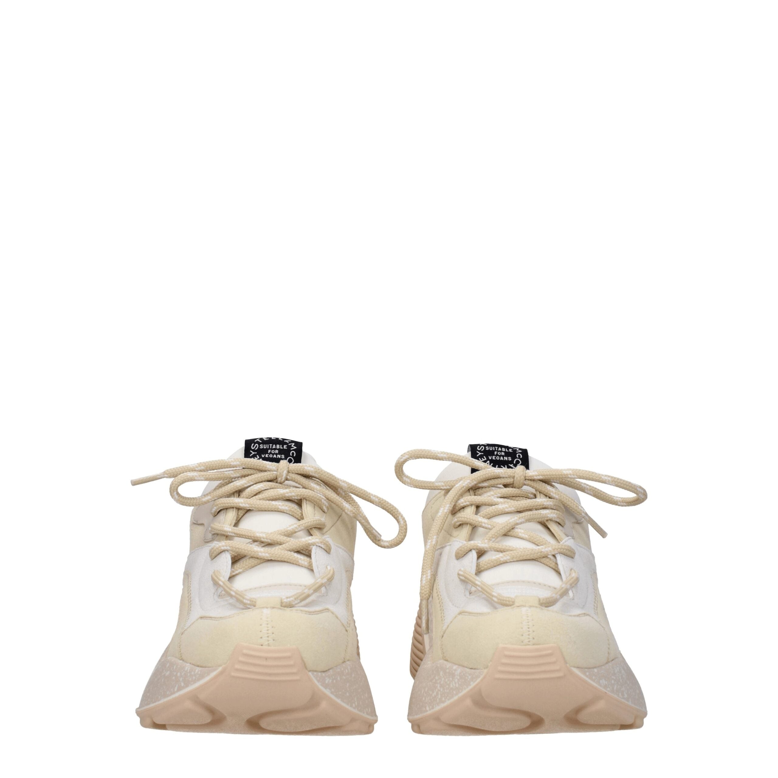 Stella Mccartney Beige Leather Chunky Sneakers Glam Steals