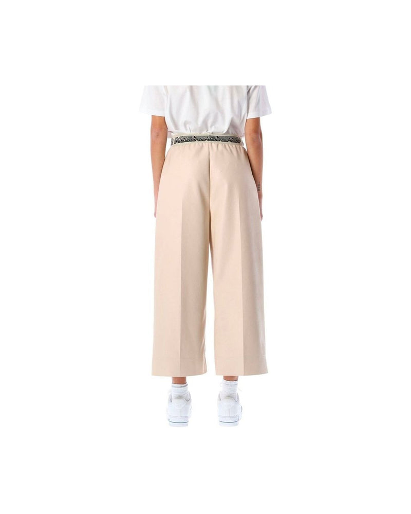Stella Mccartney Beige Viscose Cropped Pant Glam Steals