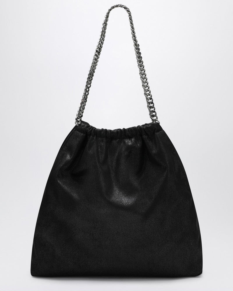 Stella Mccartney Black Falabella Drawstring Bag in Glam Steals