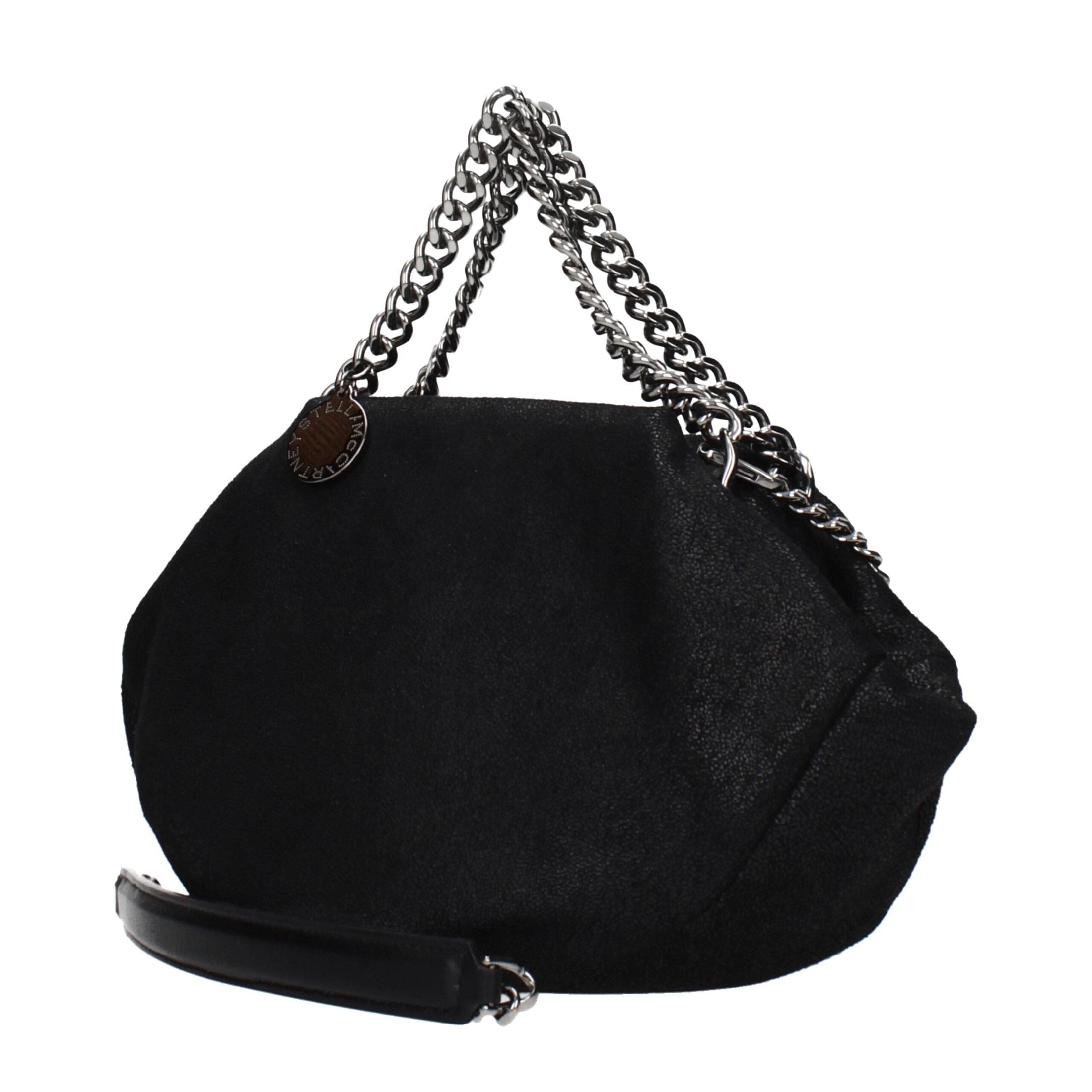 Stella Mccartney Black Leather Handbag Shoulder Bags
