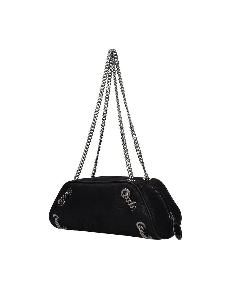 Stella Mccartney Black Leather Shoulder Bag Glam Steals