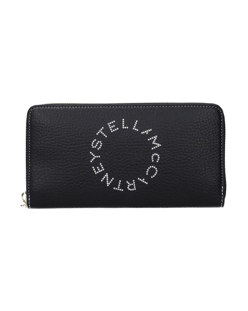 Stella Mccartney Black Leather Wallet 