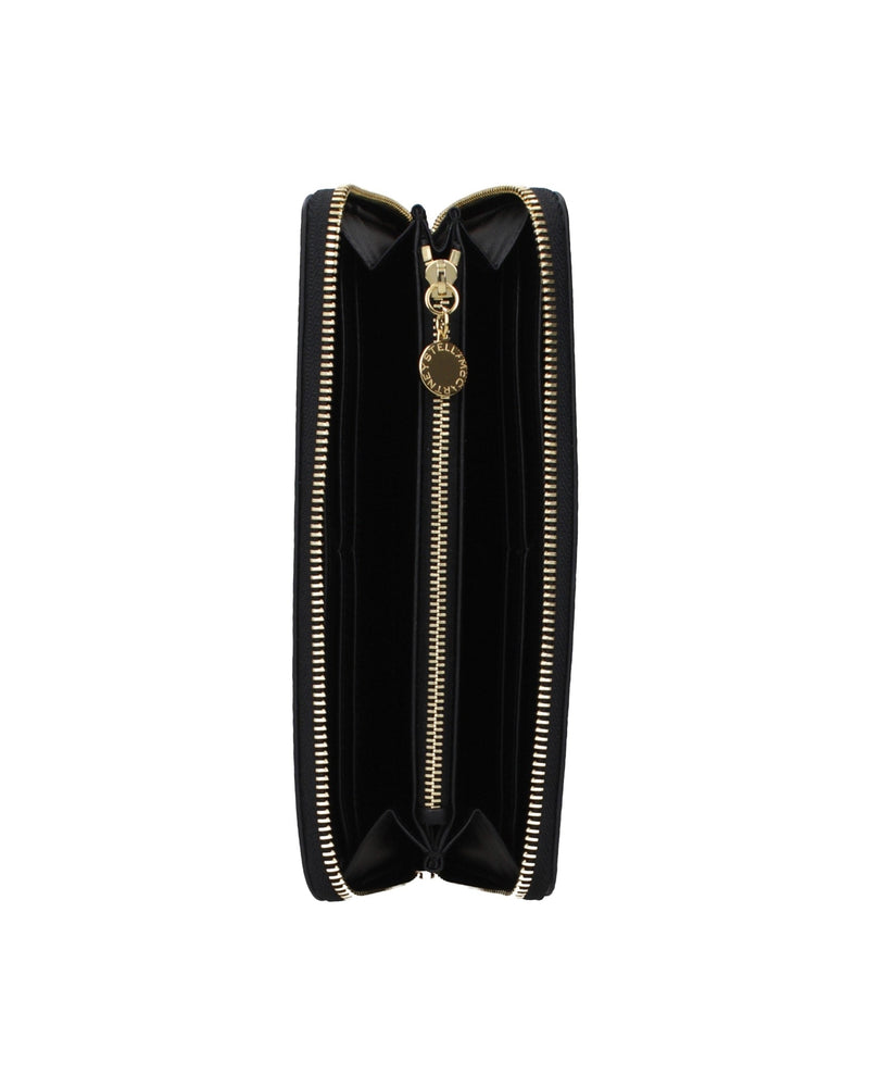 Stella Mccartney Black Leather Wallet 