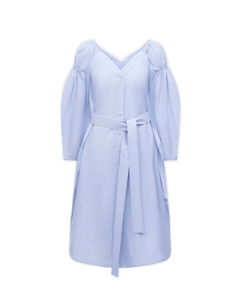 Stella Mccartney Blue Cotton Casual Dress Glam Steals