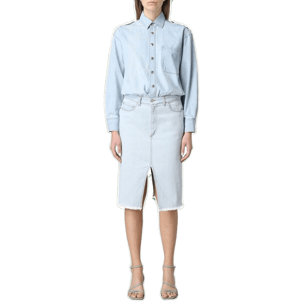 Stella Mccartney Blue Cotton Casual Dress Glam Steals