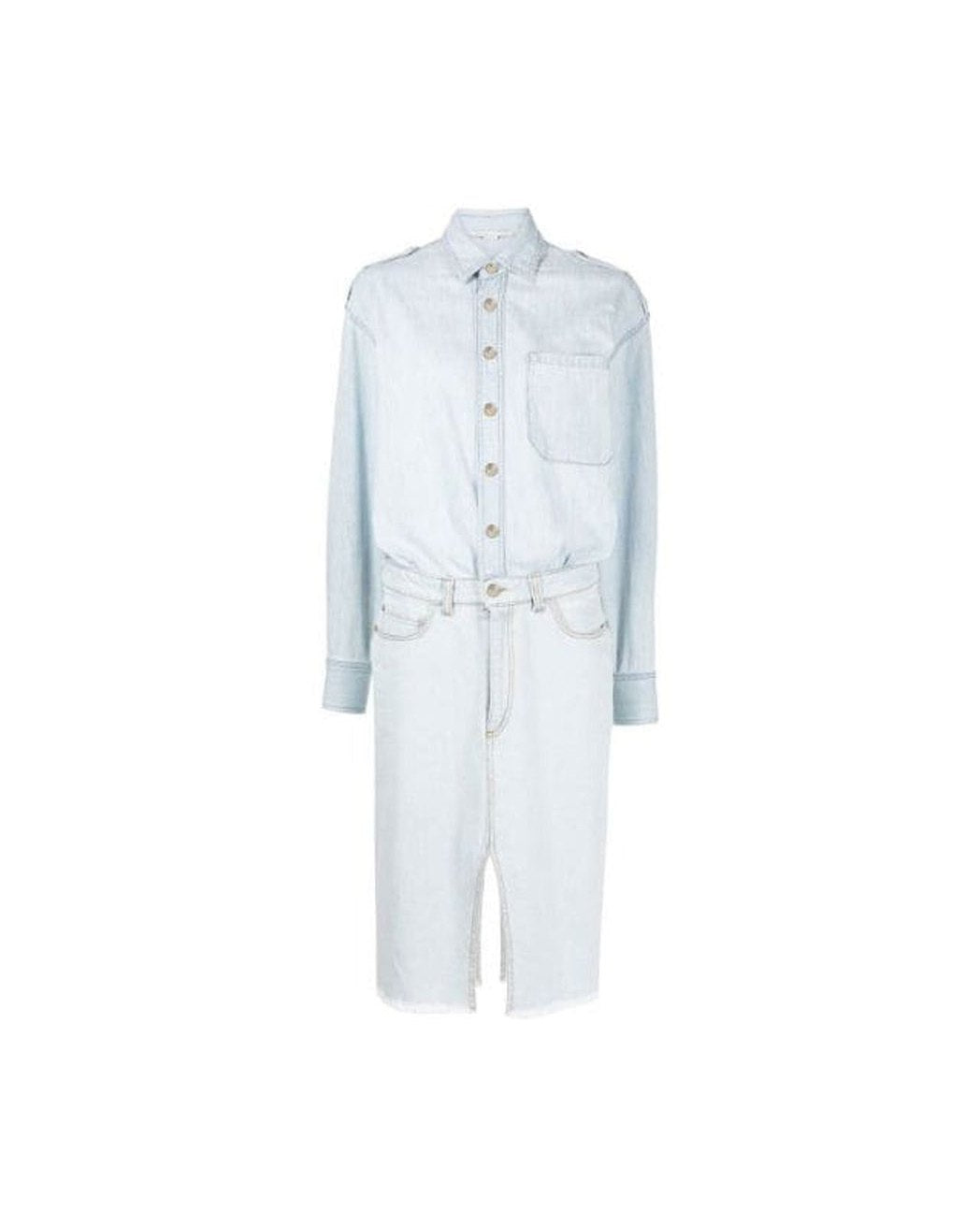 Stella Mccartney Blue Cotton Dress Glam Steals