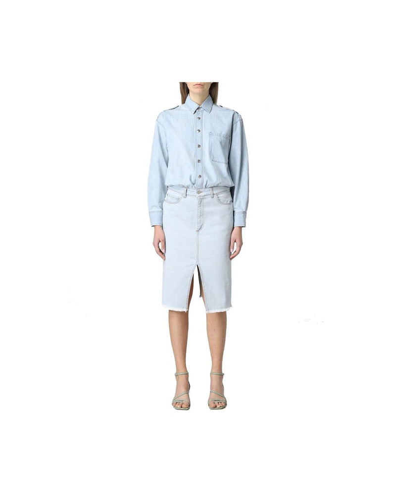 Stella Mccartney Blue Cotton Dress Glam Steals