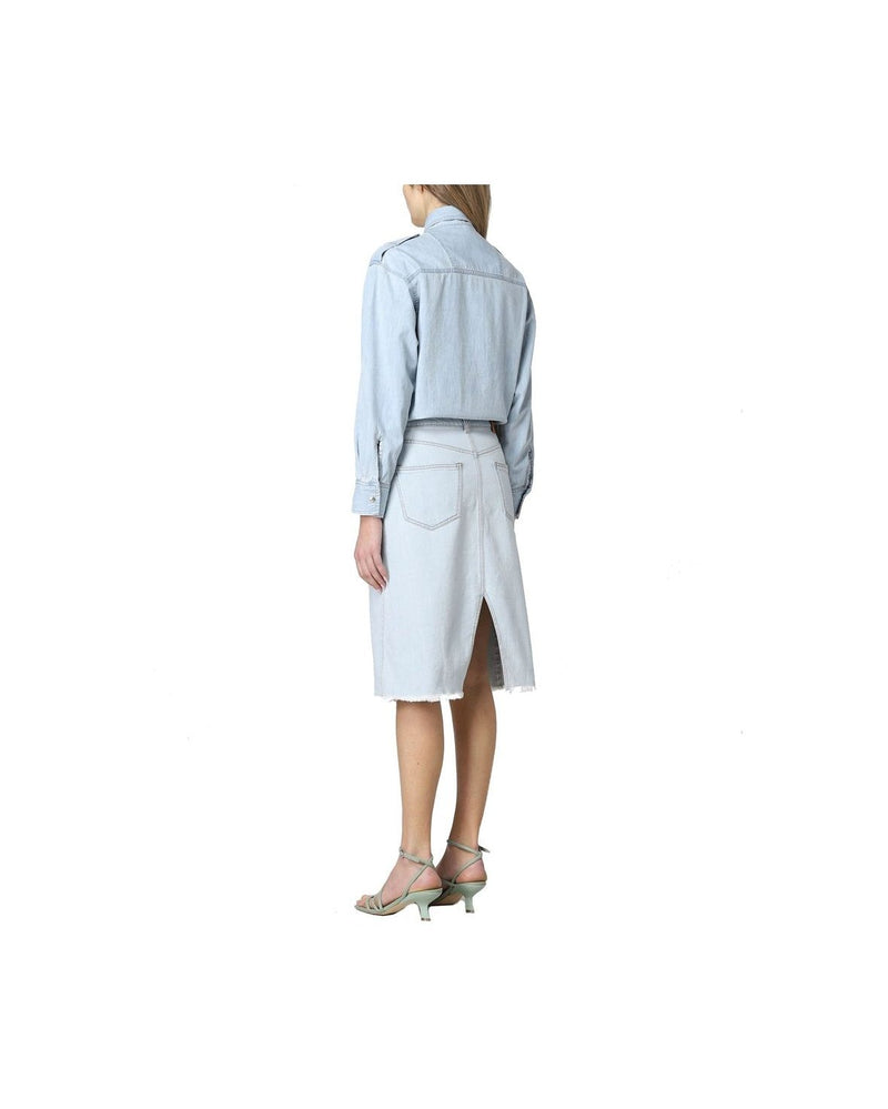 Stella Mccartney Blue Cotton Dress Glam Steals