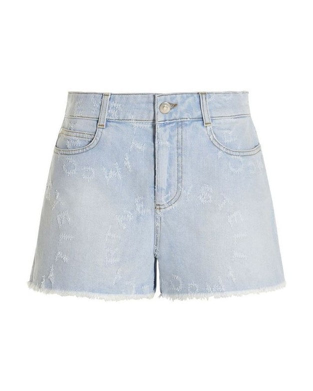 Stella Mccartney Blue Denim Shorts Glam Steals