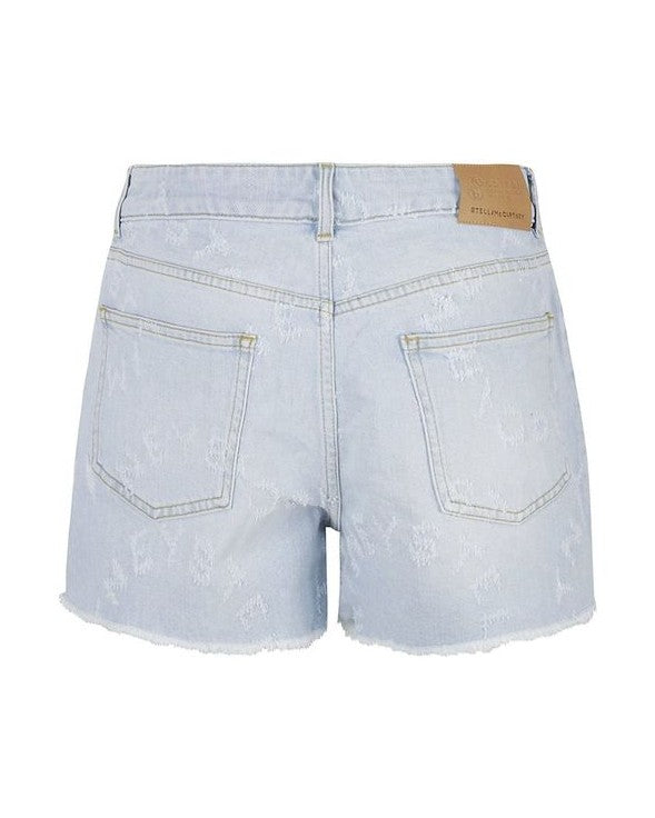 Stella Mccartney Blue Denim Shorts Glam Steals