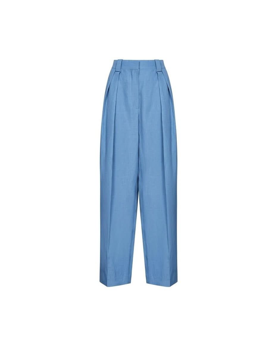 Stella Mccartney Blue Linen Pant