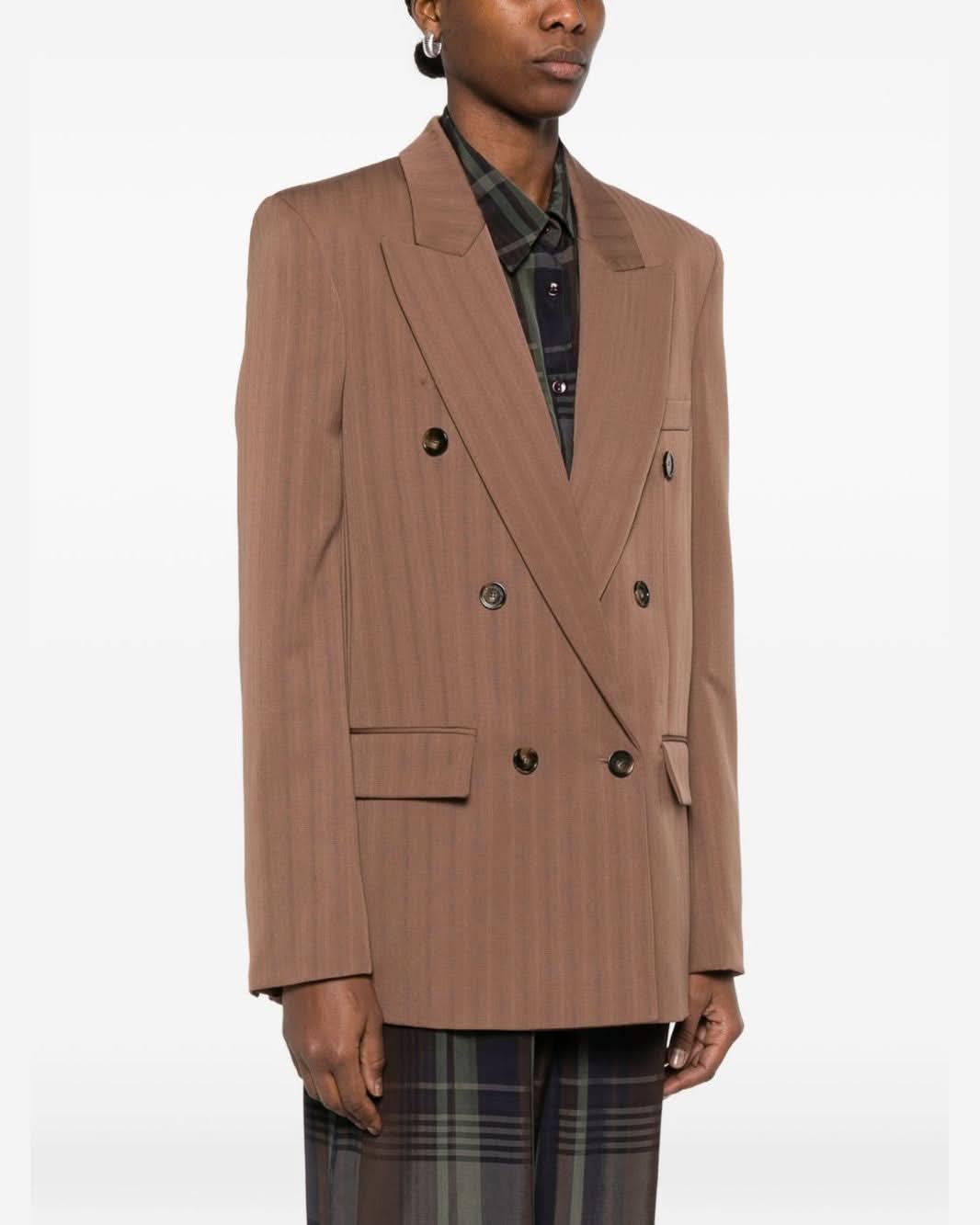 Stella Mccartney Brown Leather Jacket Jackets