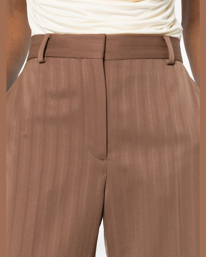 Stella Mccartney Brown Leather Trouser Glam Steals