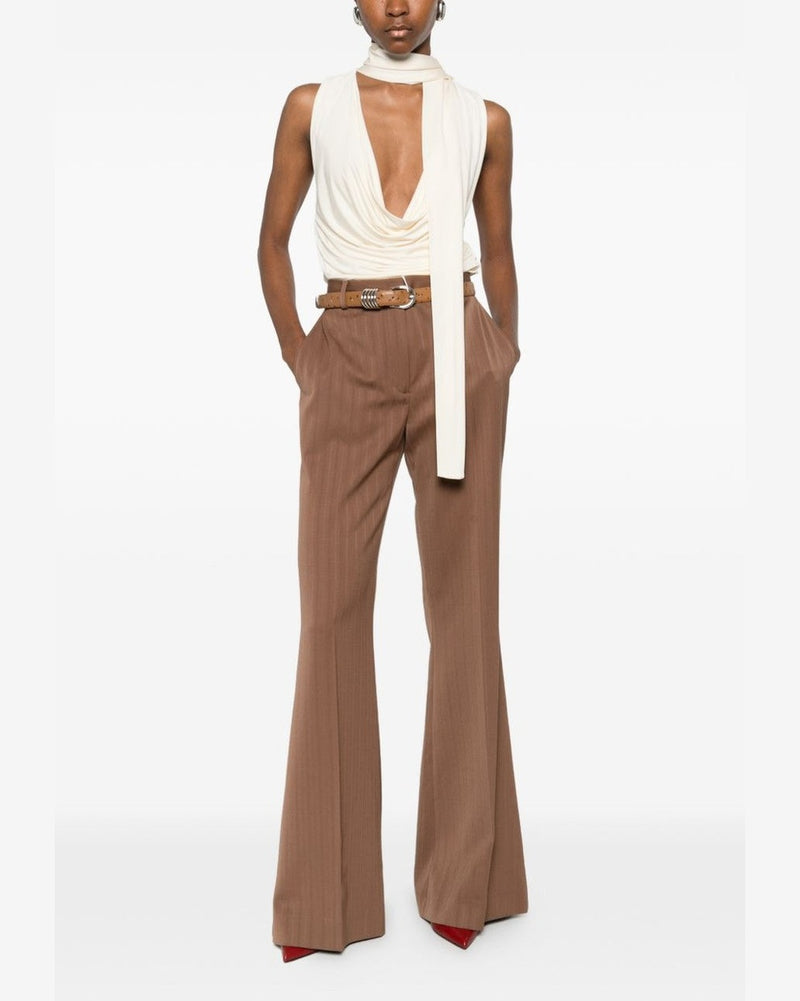 Stella Mccartney Brown Leather Trouser Glam Steals