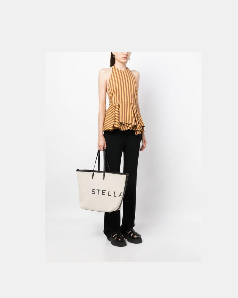 Stella Mccartney Canvas Logo Tote Bag Glam Steals