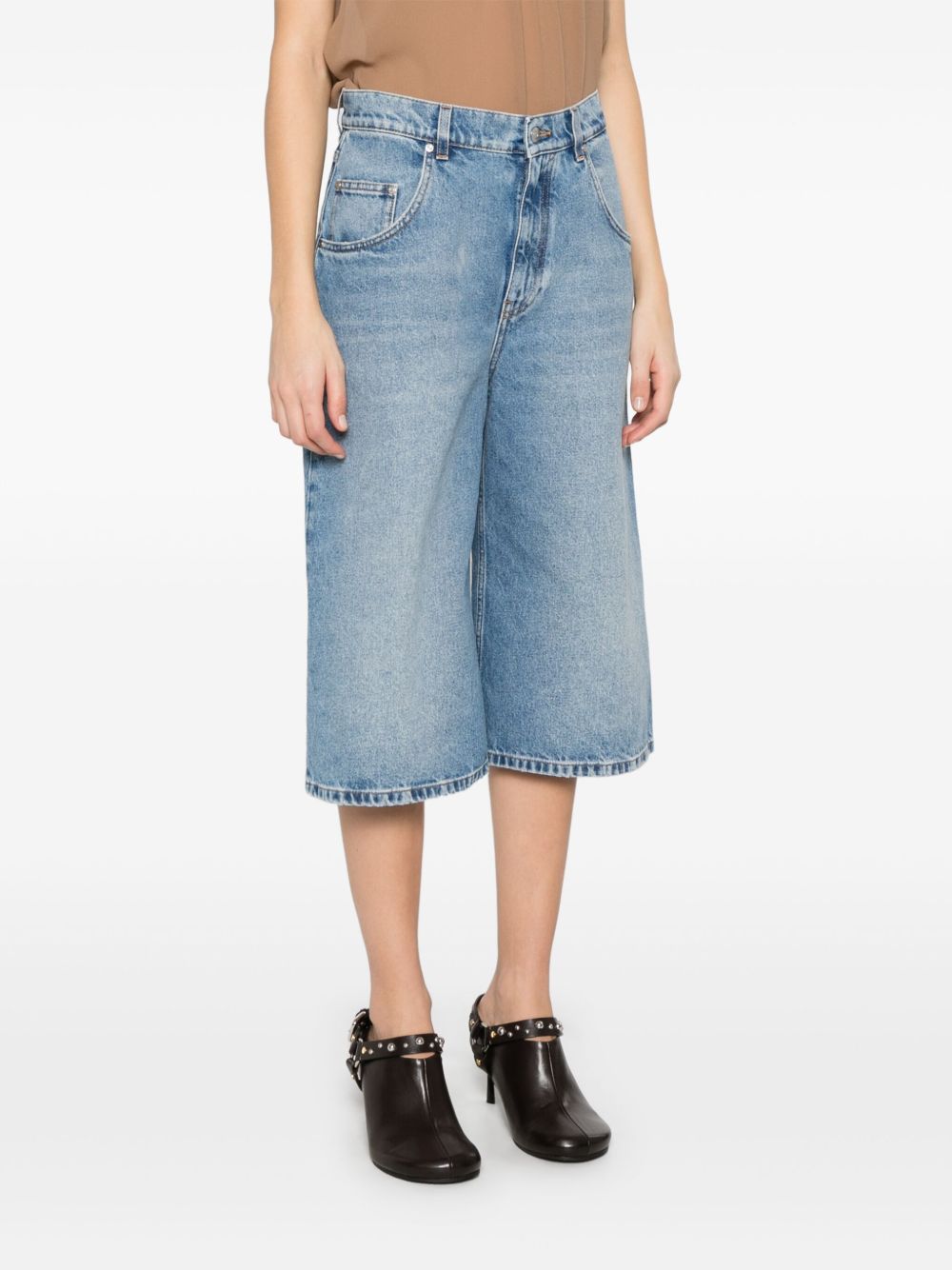 Stella Mccartney Cotton Denim Bermuda Shorts Glam Steals