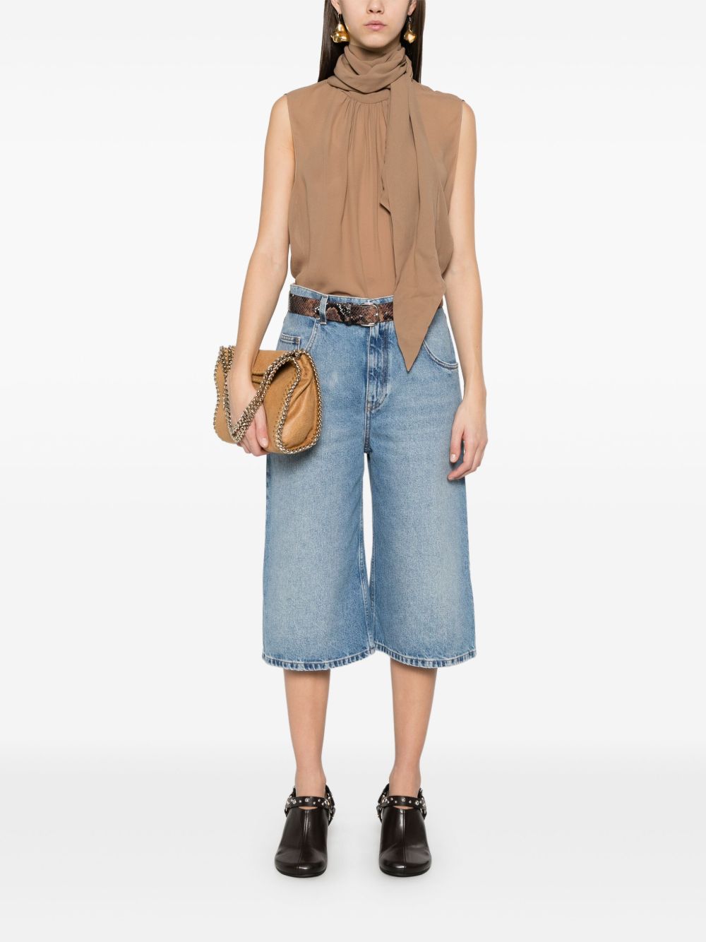Stella Mccartney Cotton Denim Bermuda Shorts Glam Steals