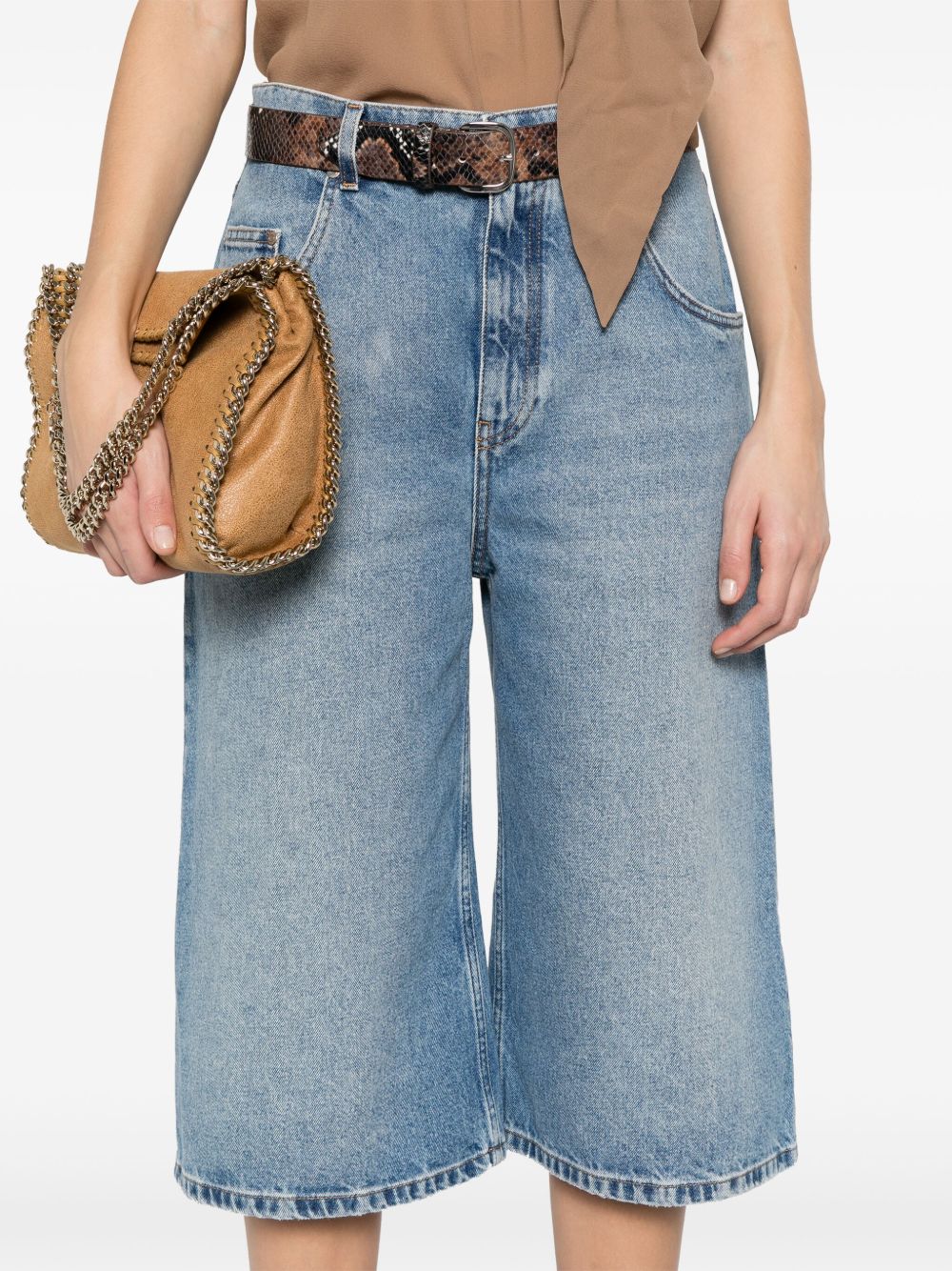 Stella Mccartney Cotton Denim Bermuda Shorts Glam Steals