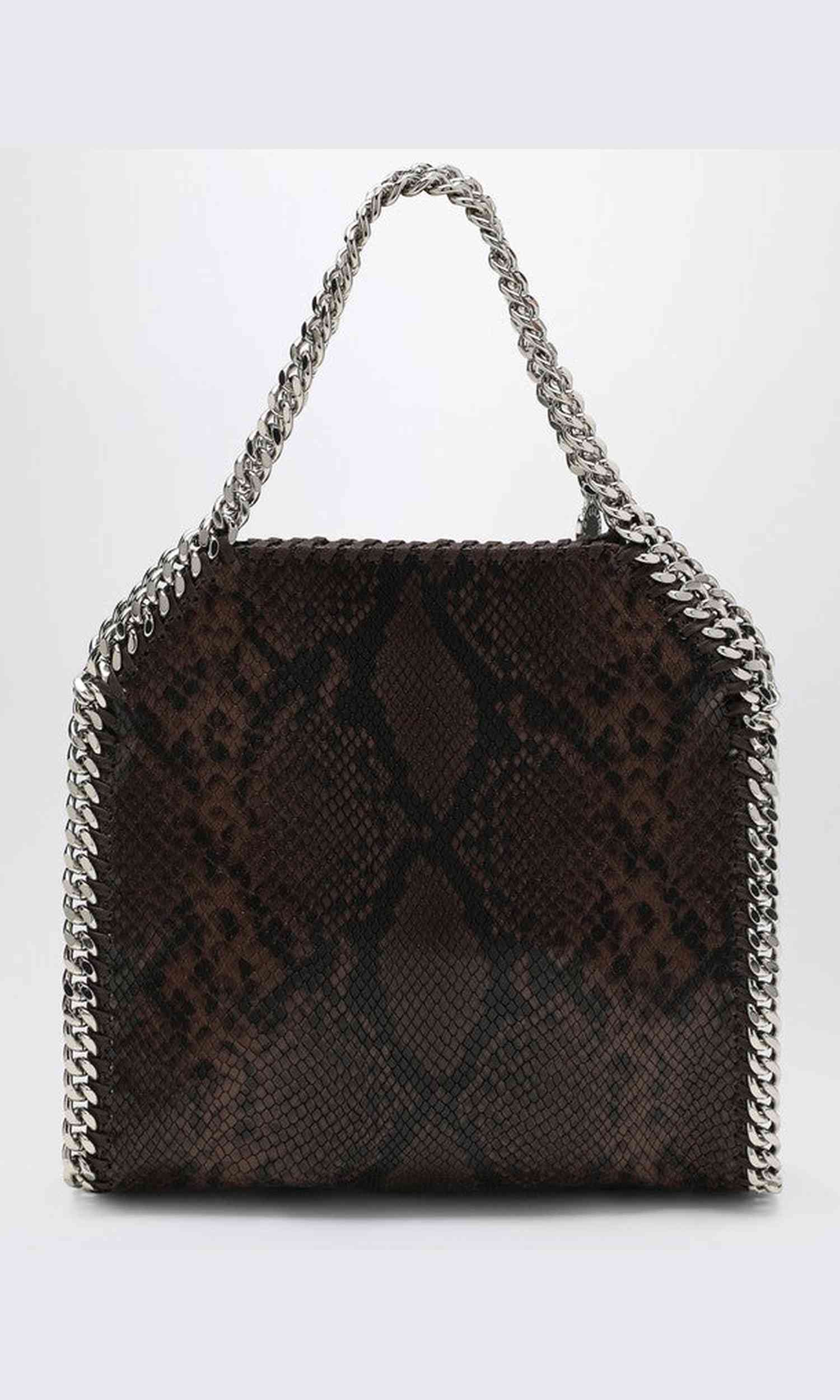 Stella Mccartney Falabella Mini Tote Bag with Snake Print Glam Steals