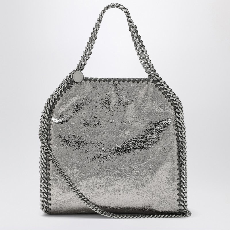 Stella Mccartney Grey Metallic Falabella Mini Steel Bag Glam Steals