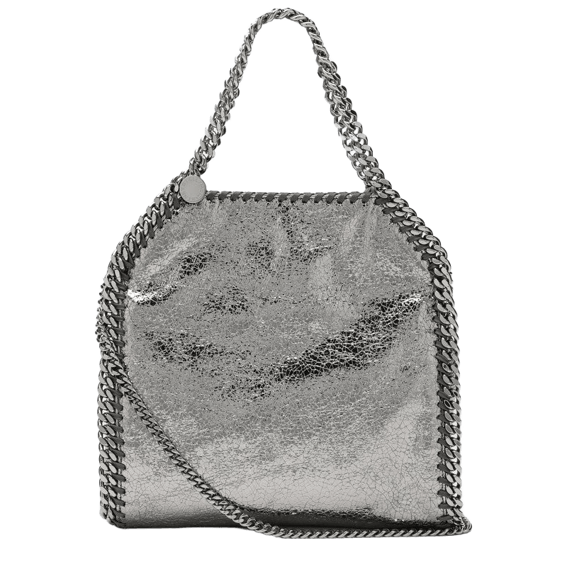 Stella Mccartney Grey Metallic Falabella Mini Steel Bag Glam Steals
