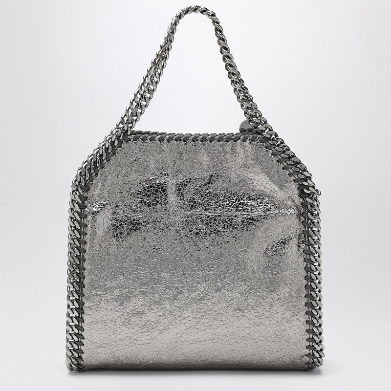 Stella Mccartney Grey Metallic Falabella Mini Steel Bag Glam Steals