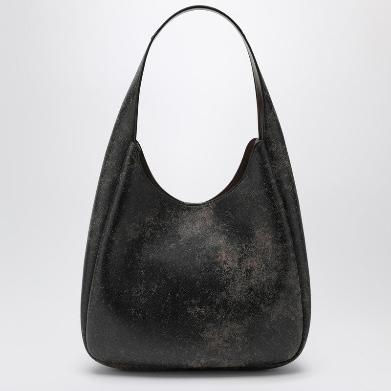 Stella Mccartney Large Hobo Bag with Aged Effect and Logo Glam Steals