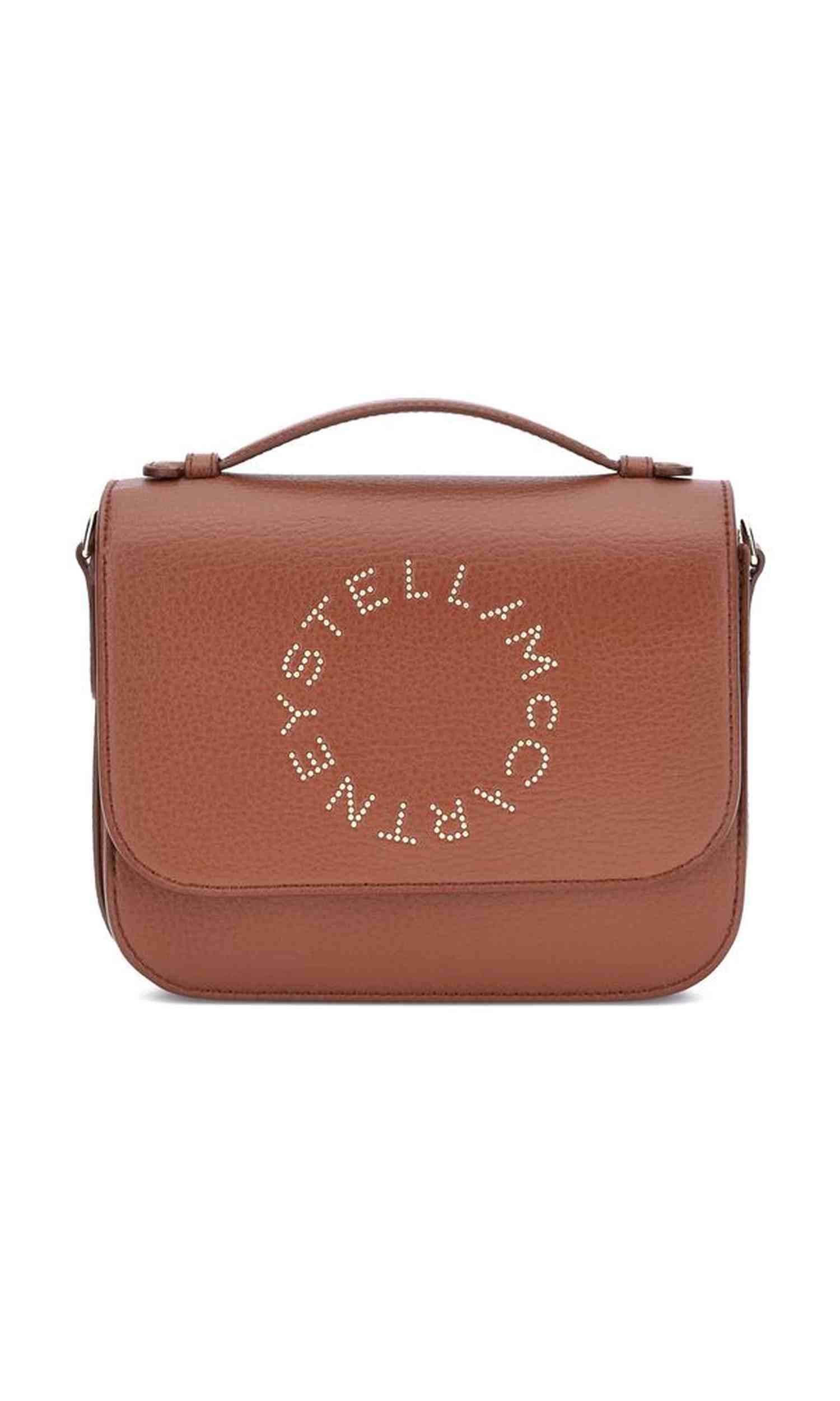 Stella Mccartney Logo Flap Bag Eco Embossed Grainy Alter Glam Steals