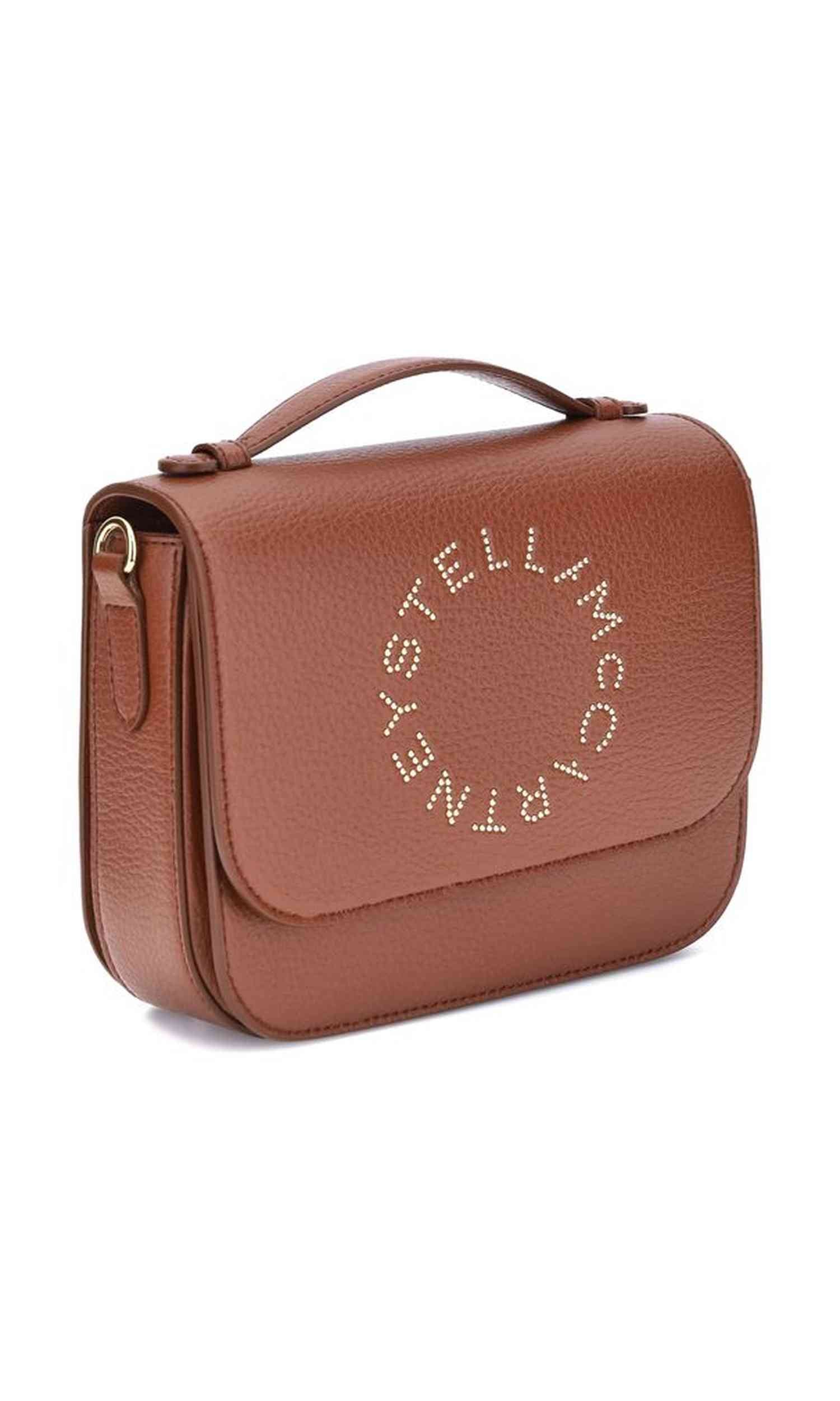 Stella Mccartney Logo Flap Bag Eco Embossed Grainy Alter Glam Steals