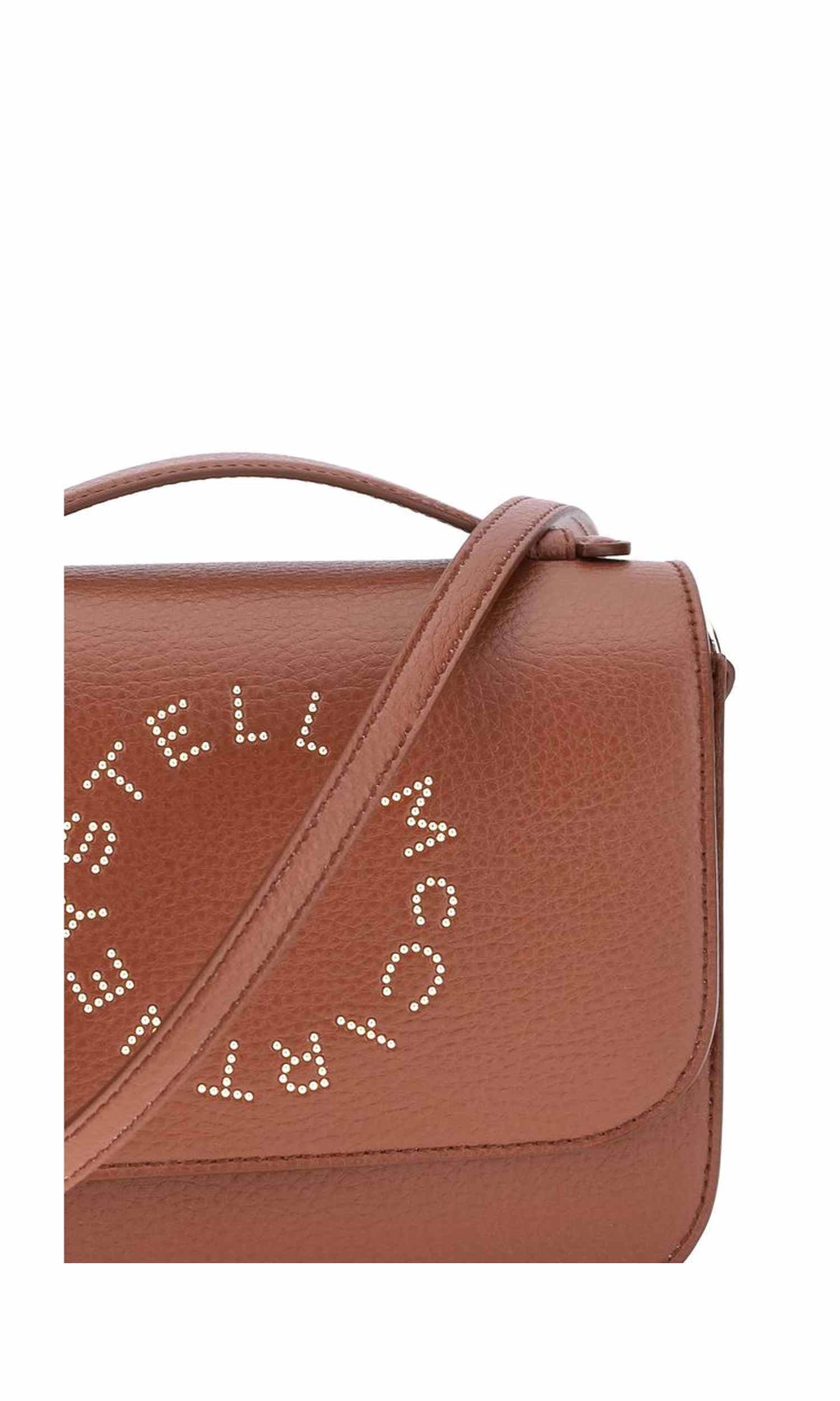 Stella Mccartney Logo Flap Bag Eco Embossed Grainy Alter Glam Steals