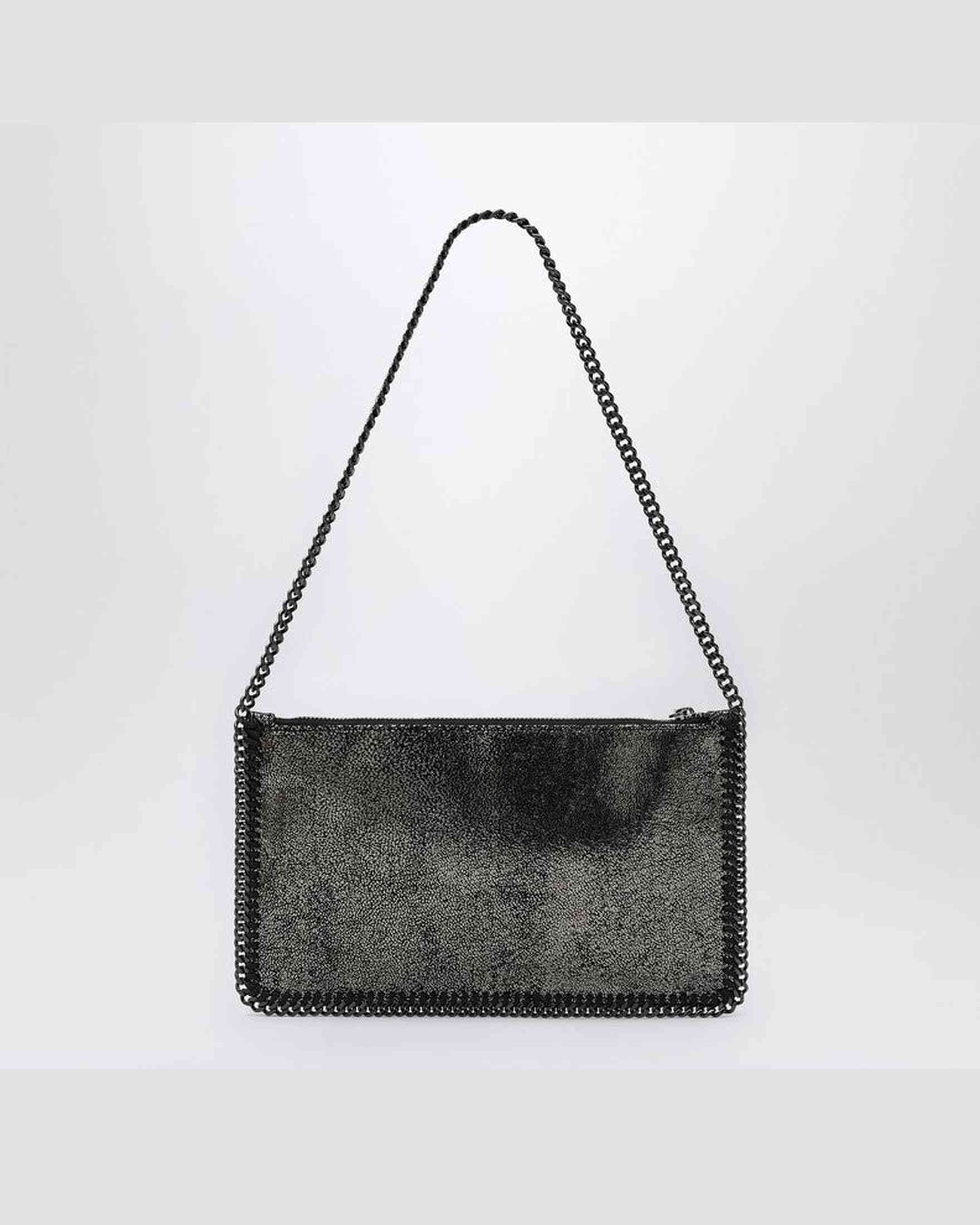Stella Mccartney Metallic Falabella Ruthenium Clutch Shoulder Bag Glam Steals