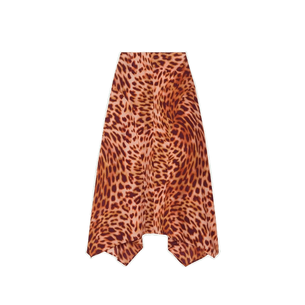 Stella Mccartney Orange Silk Midi Skirt Glam Steals