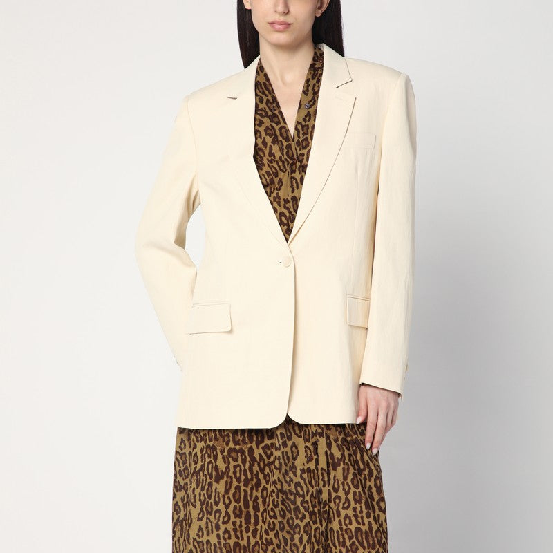Stella Mccartney Single Breasted Jacket in Butter Colour Glam Steals