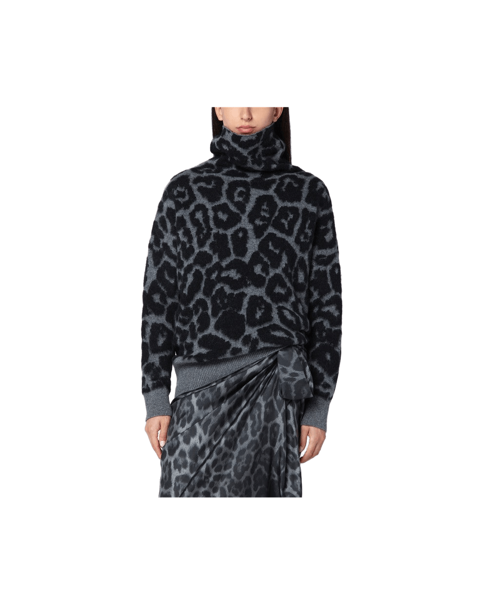 Stella Mccartney Wool Leopard Print Turtleneck Sweater Glam Steals