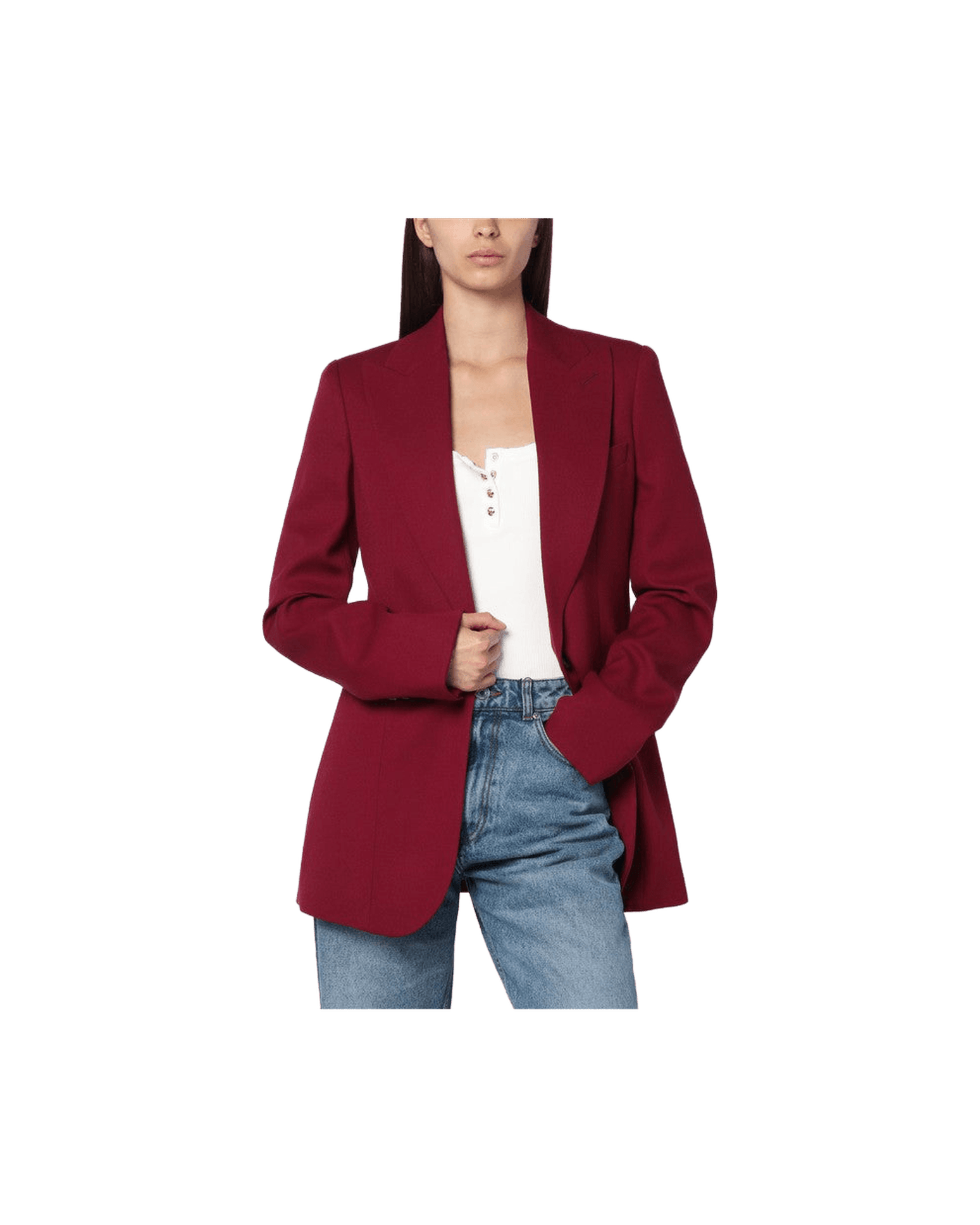 Stella Mccartney Wool Single Breasted Jacket In Jazzberry Glam Steals