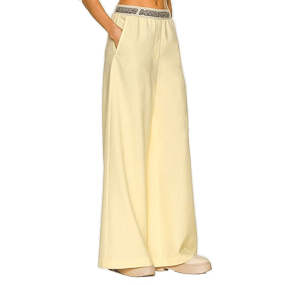 Stella Mccartney Yellow Wool Casual Pant Glam Steals