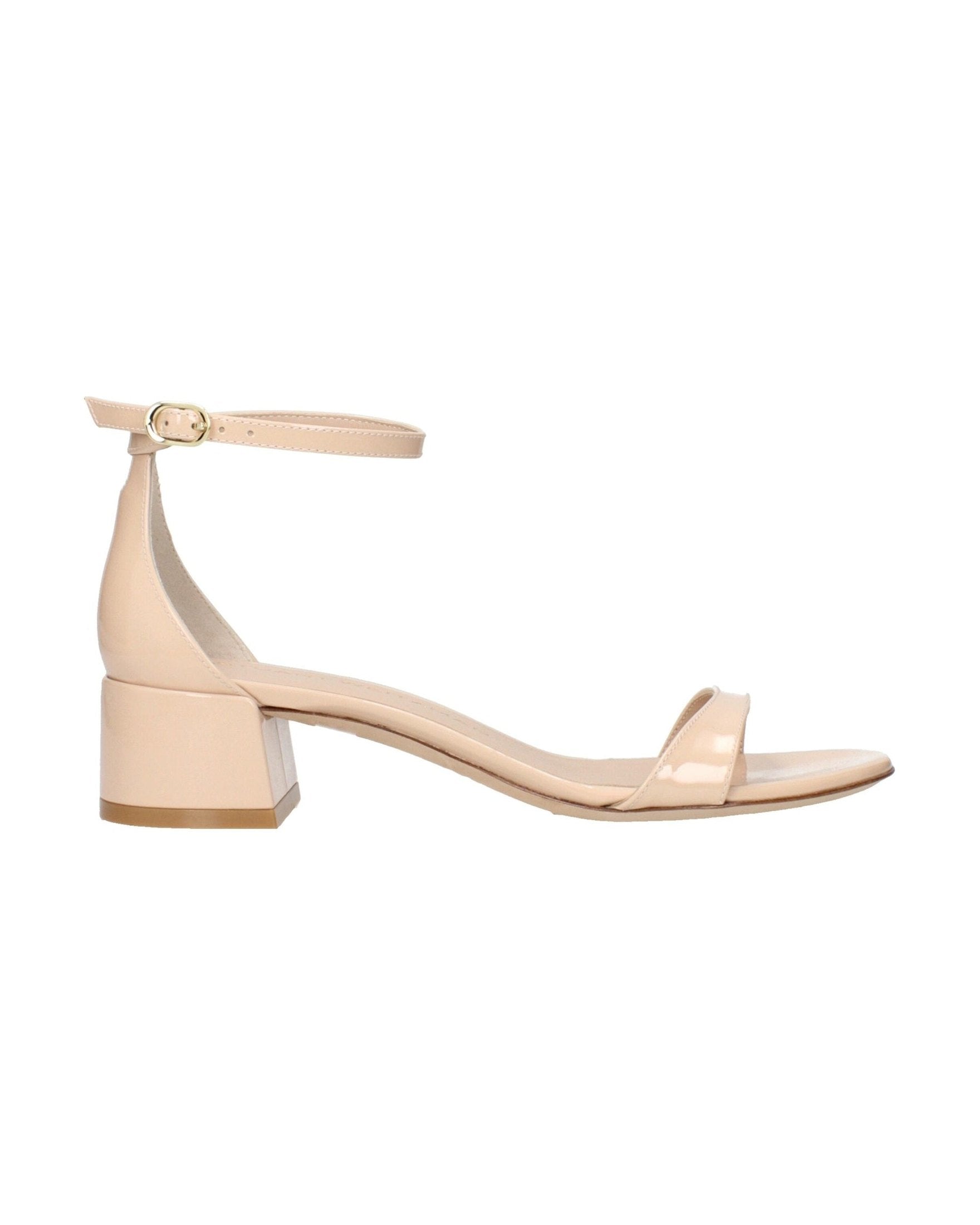 Stuart Weitzman Beige Leather Flat Sandals Heels